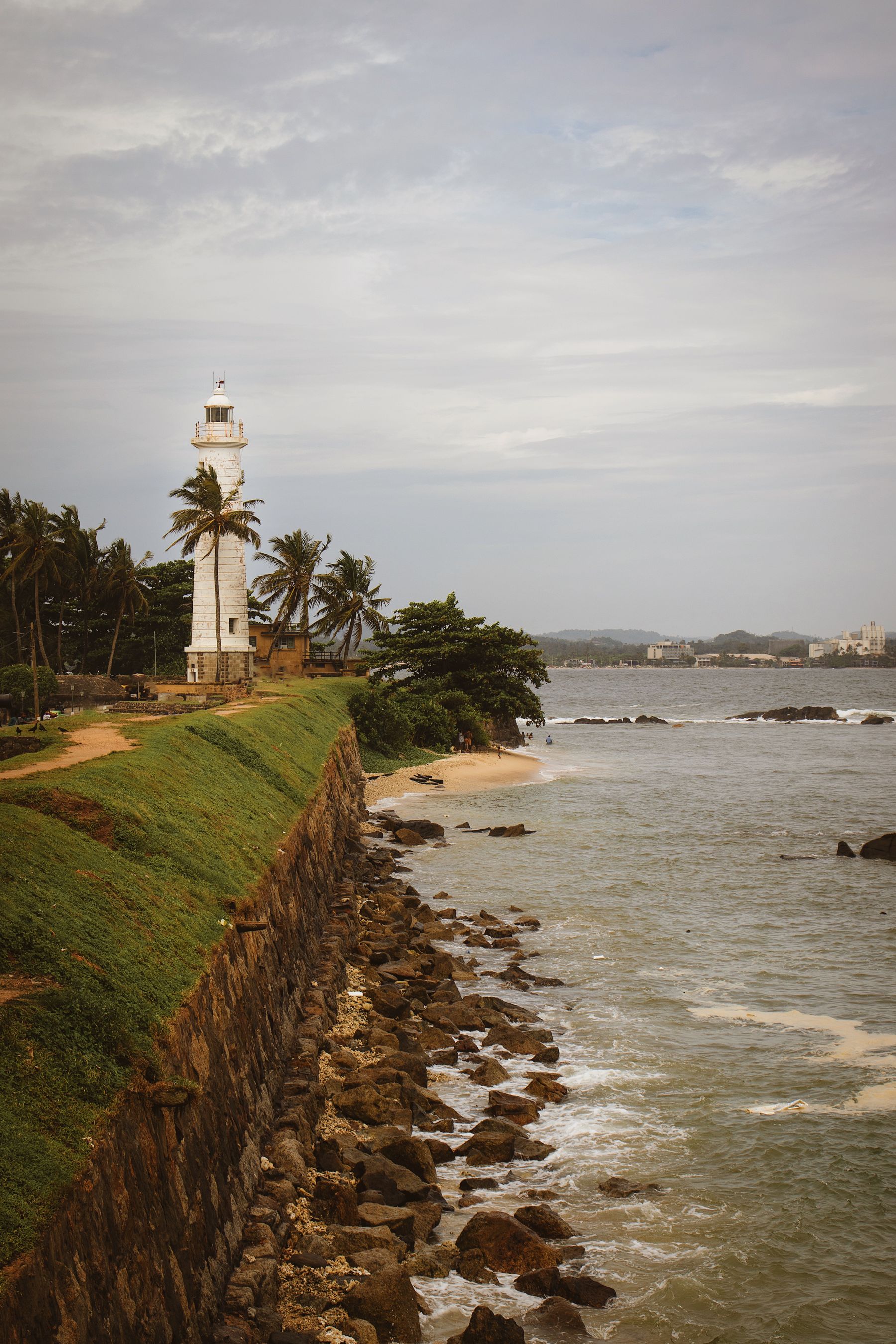 Galle Fort lighthouse at golden hour