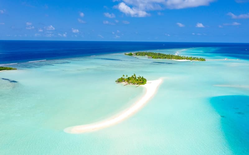 Maldives aerial lagoon