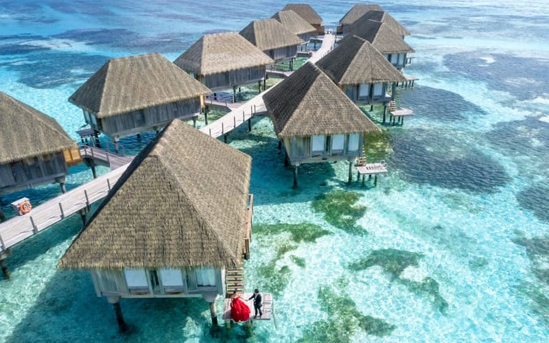 Maldives overwater villa